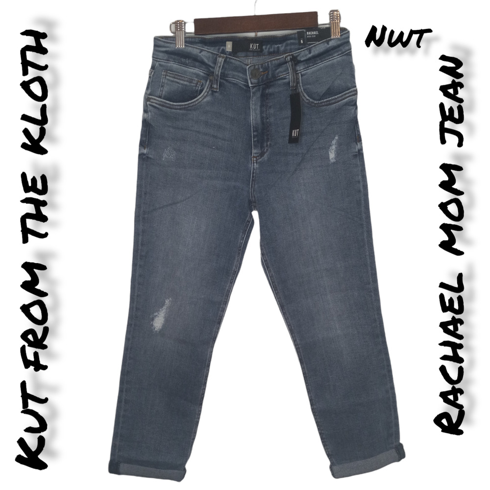 NWT Kut From The Kloth Distressed Rachael Mom Jeans